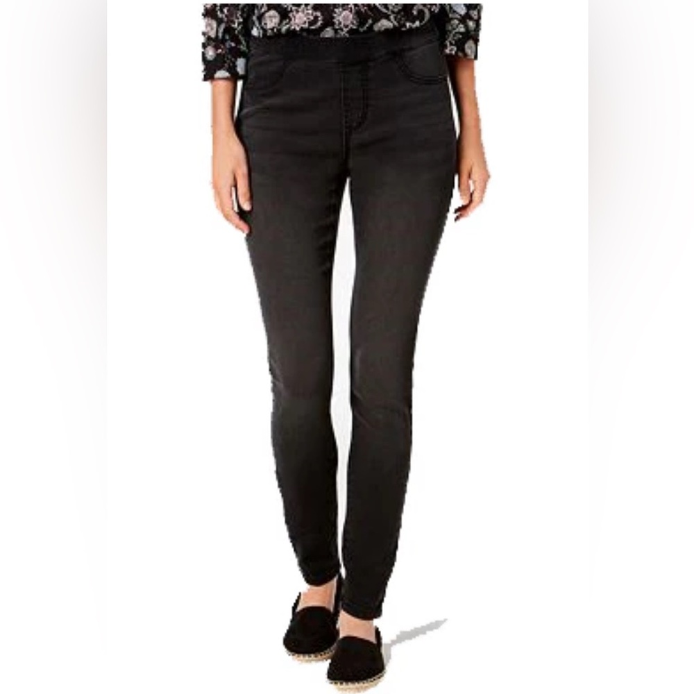 Style & Co Black Denim Pull On Jeggings SP